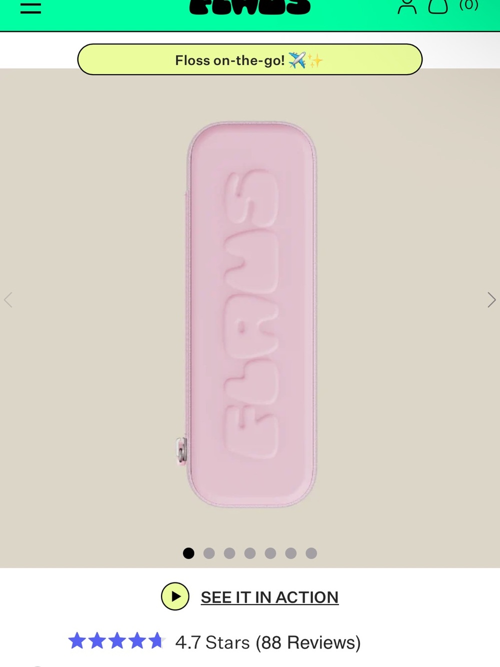 FLAWS Electric Flosser & Travel Case - Pink and Gray Bundle - Picture 5 of 5